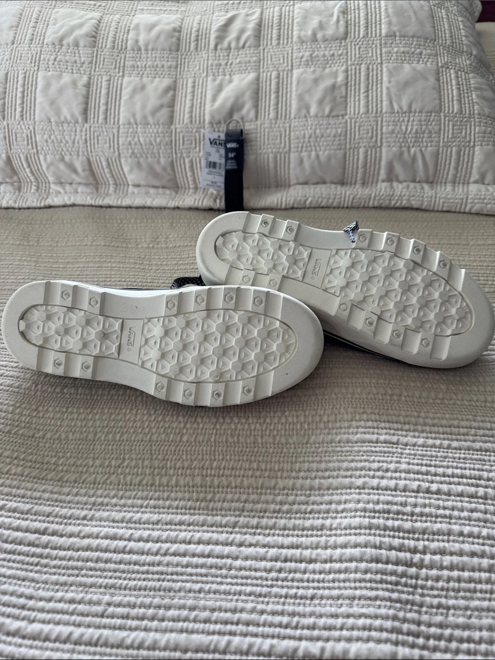 Vans Black and White Checkerboard Laced Sneakers